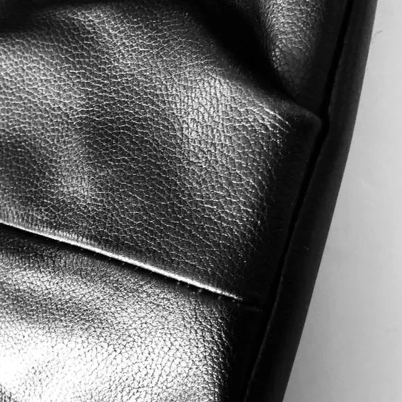 VINTAGE NYC Perlina Black Leather Shoulder Bag EUC - Picture 6 of 9